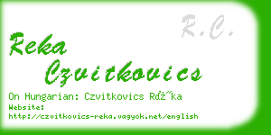 reka czvitkovics business card